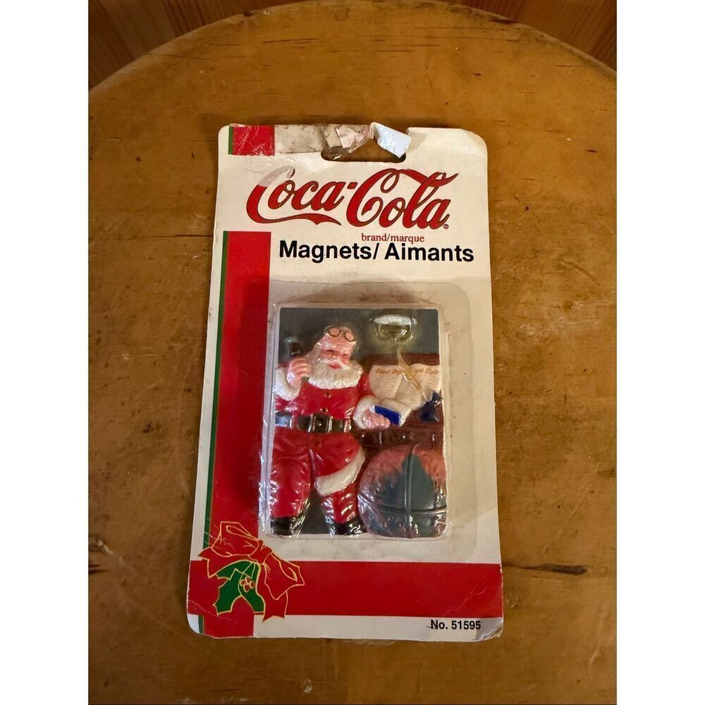 Vintage Coca Cola Christmas Magnet 1997 with Santa Claus Collectible Decor (6297